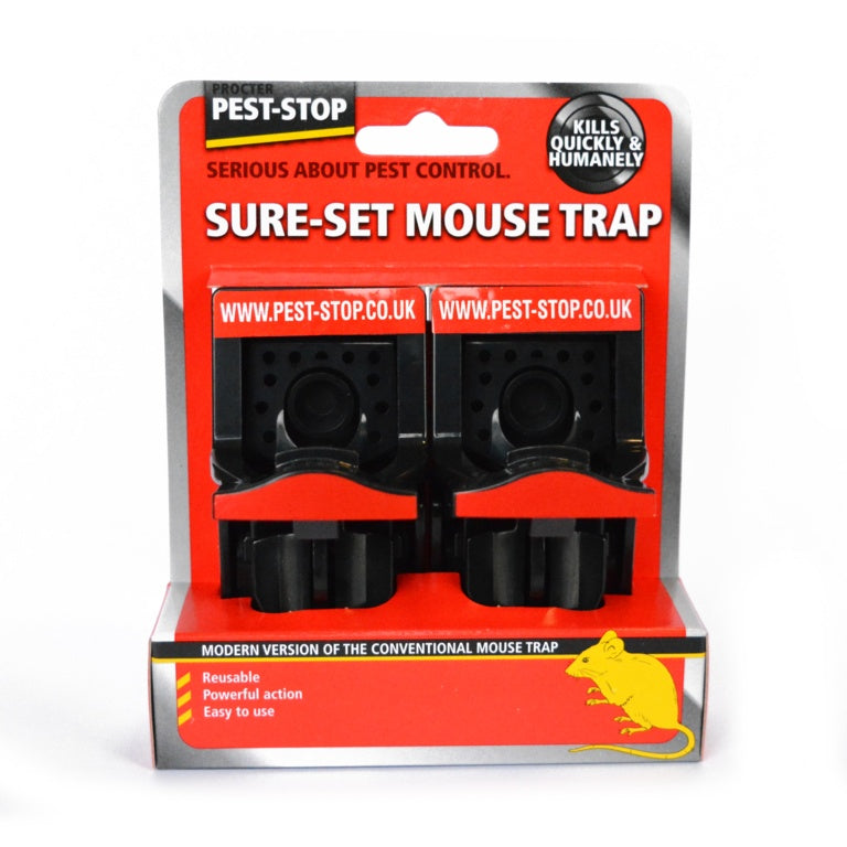 Pest-Stop Sure Set Plastic Mouse Traps Twin Pack