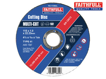 Multi-Purpose Cutting Disc 115 x 1.0 x 22.23mm (Pack 10)