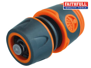Plastic Water Stop Hose Connector 1/2in