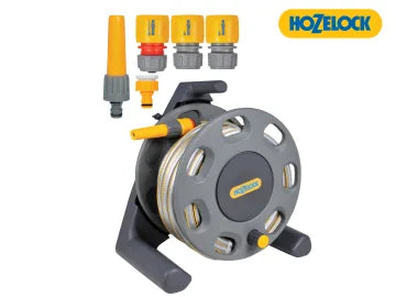 Hozelock Freestanding Compact Hose Reel + 25m of 12.5mm Hose