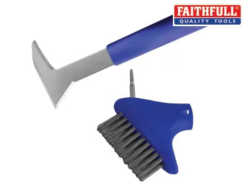 Auto-Lock Patio Steel Brush & Weeder