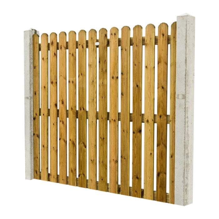 Grooved round top palisade